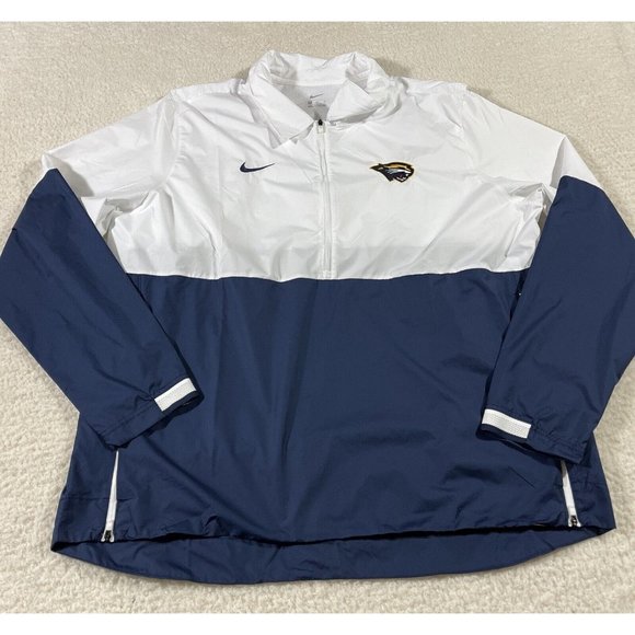 Nike Full Zip Track Jacket Mens XL Navy White Panthers Logo Zipper Pockets - Picture 1 of 12